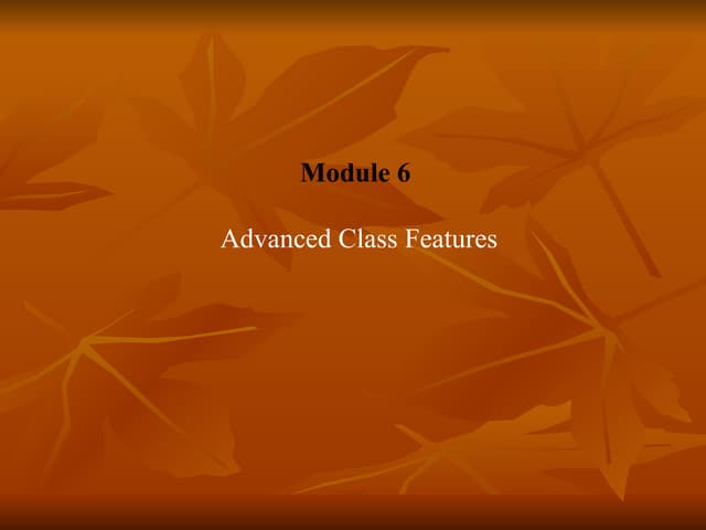 Md06 advance class features