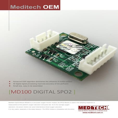 Md100 digital spo2 user's manual
