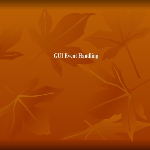 Md11 gui event handling
