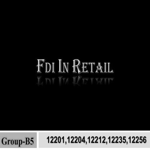 FDI in Retail