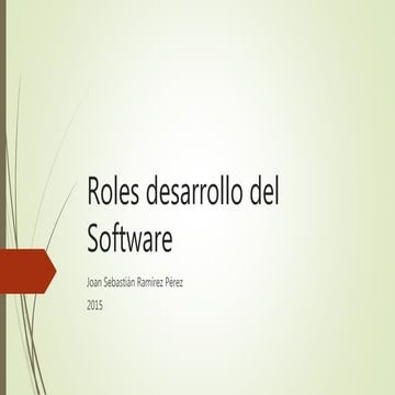 Roles desarrollo del software
