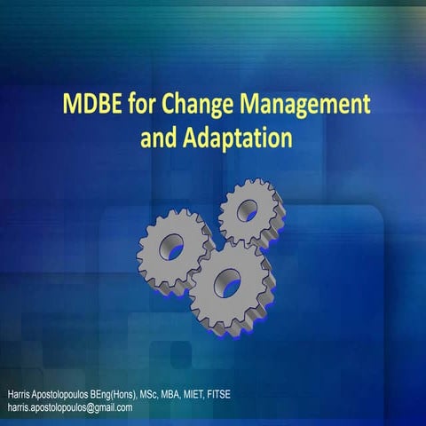 Model Driven Business Engineering for Change Management and Adaptation