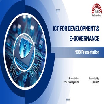 ICT for Development and E-governance- Explained | PDF