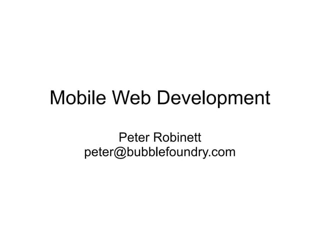 Mobile Web Talk