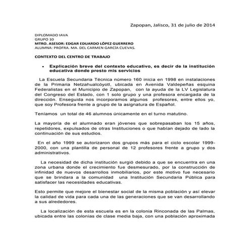 Mdcgc m4 u1  reporte del contexto laboral,planteamienton del Proyecto "Preven...