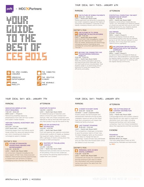 CES 2015 Guide from PSFK + MDC
