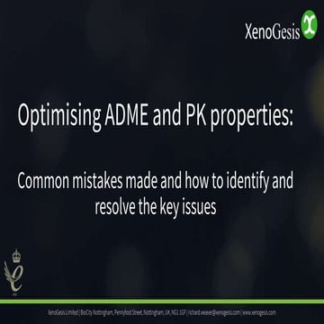 MDC Connect: Optimising ADME and PK properties: Common mistakes made and how ...