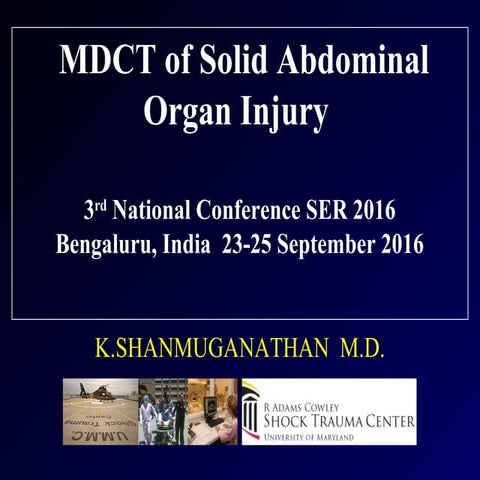 Mdct of solid organ injury   india 2014