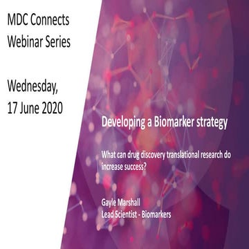 MDC Connects: Designing a Biomarker Strategy