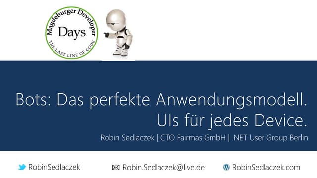 Magdeburger Developer Days 2018 - Das perfekte Anwendungsmodell