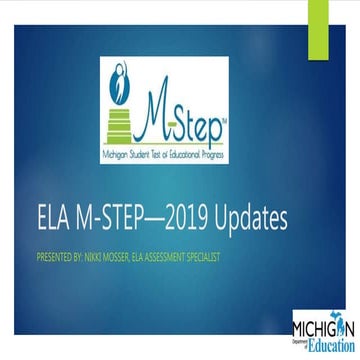 MDE - 2019 Passage-based Writing | PPTX