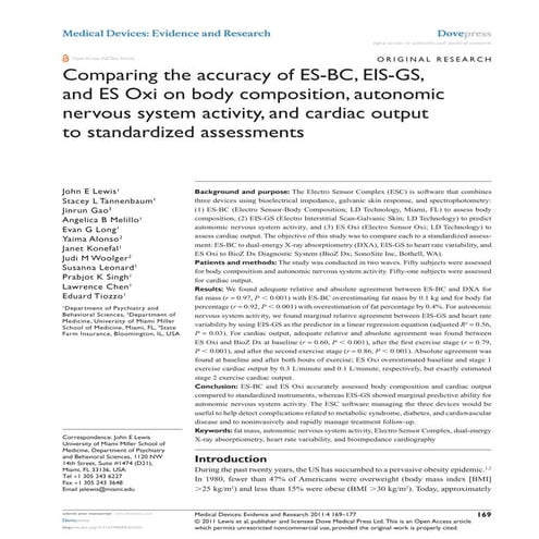 ESO system, ES-BC system and EIS-GS system - Miami University study 