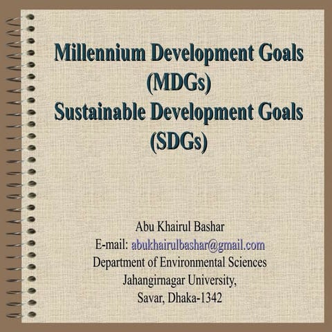 MDGs and SDGs 