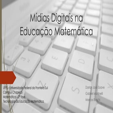 Mídias digitais na educação matemática