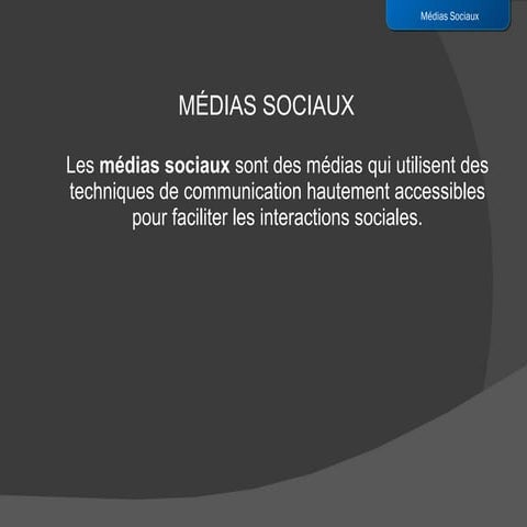 Médias sociaux
