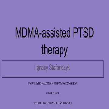 Mdma assisted ptsd therapy PPT