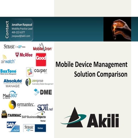 Mdm solutions comparison