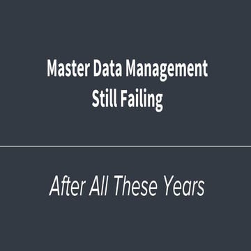 MDM is Still Failing 2020