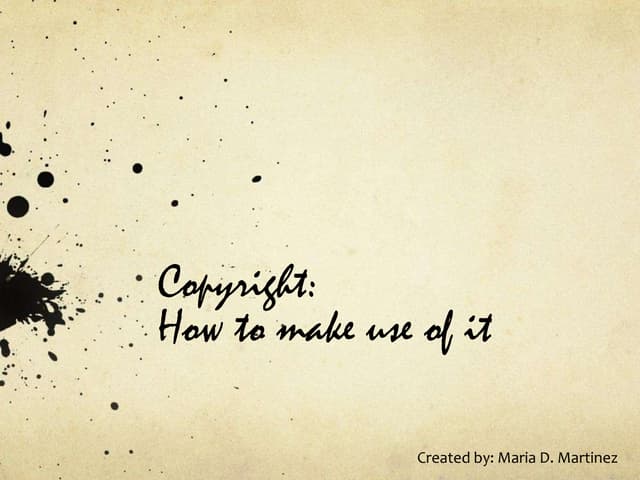 Mdmtz copyright presentation