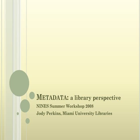 Metadata: a library perspective