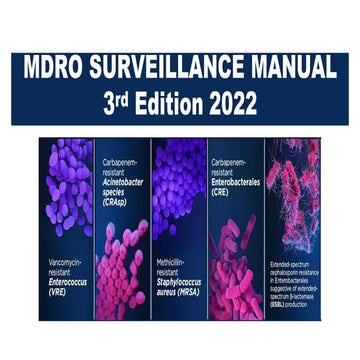 UPDATED MDRO SURVEILLANCE MANUAL 2022.pptx