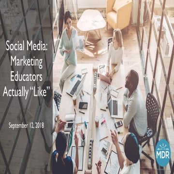 Social Media Marketing Educators Actually “Like” Webinar