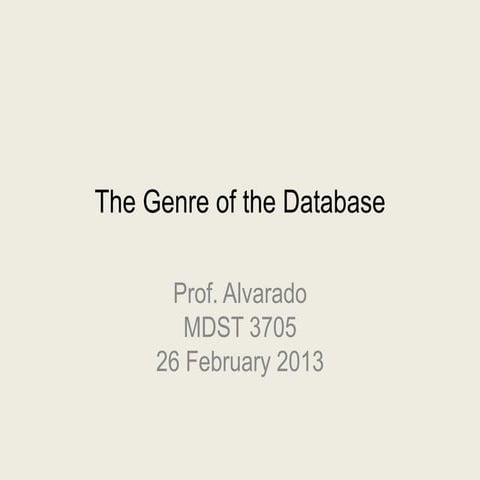 Mdst3705 2013-02-26-db-as-genre