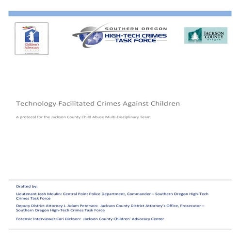 Josh Moulin: Law Enforcement Multi-Disciplinary Team Approach to Technology F...