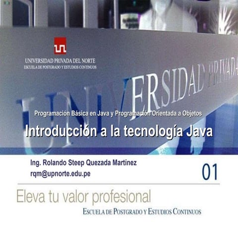 Módulo 01 Introducción a la Tecnología Java