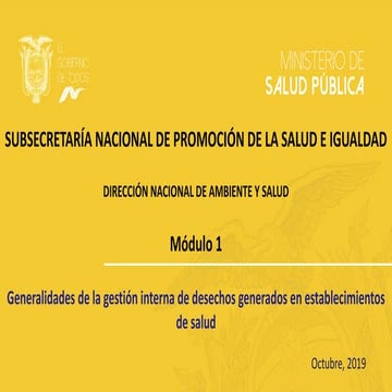 Manual Modulo Uno Desechos Infecciosos Uio Pdf