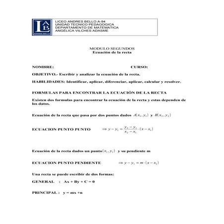 Módulo 2° medio matemática