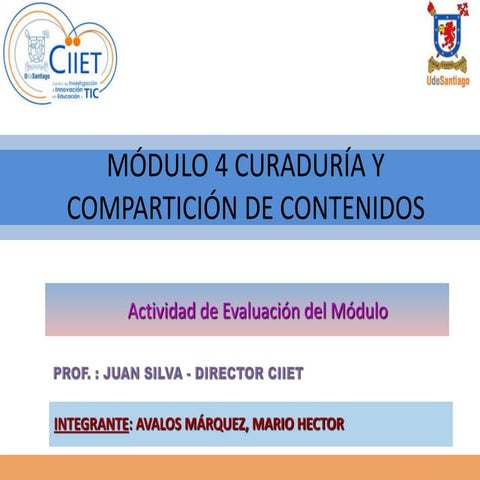 Módulo 4.  curaduría y compartición de contenidos