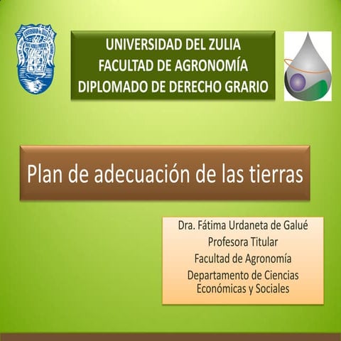 Módulo: Plan de Adecuación de Tierras de la LTDA