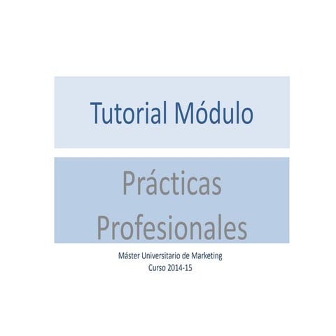 Módulo prácticas profesionales