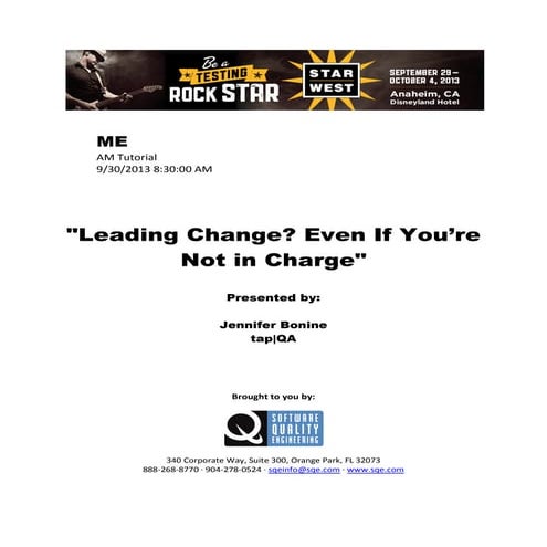 Leading Change―Even If You’re Not in Charge