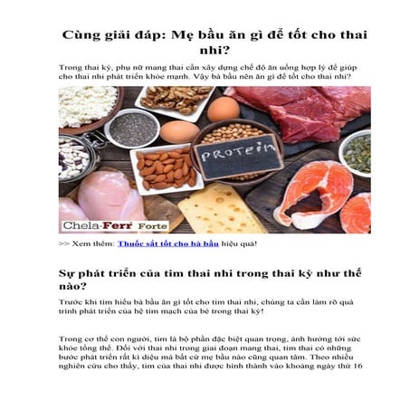 Cùng giải đáp: Mẹ bầu ăn gì để tốt cho thai nhi?