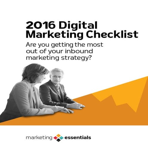 2016 Digital Marketing Checklist