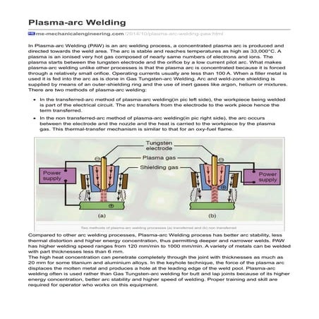 Plasma-arc Welding