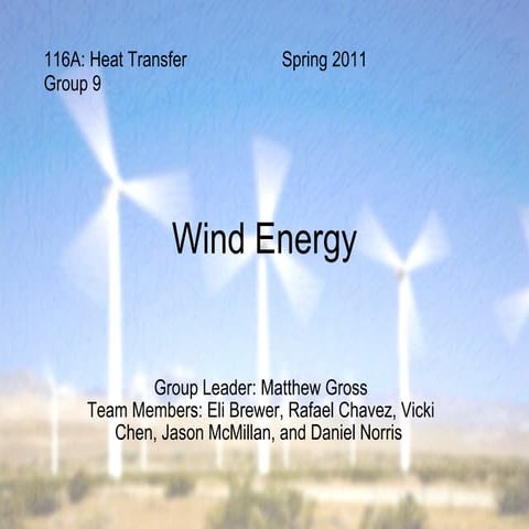 Me116 Project Wind Energy