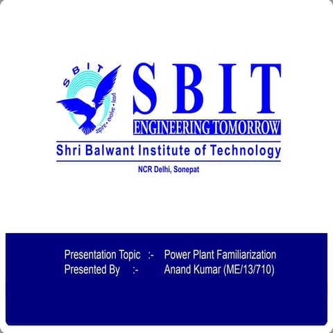 Power Plant Familiarization