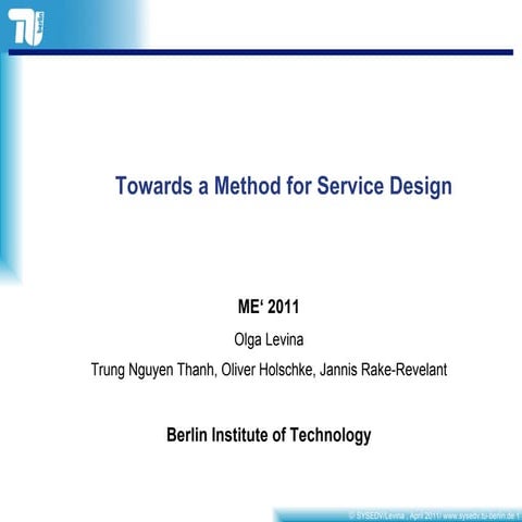 ME2011 presentation by Levina