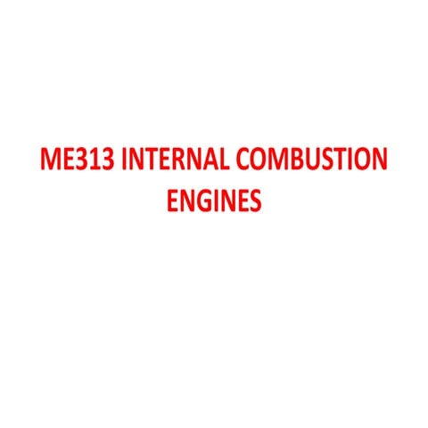 Me313 internal combustion engines