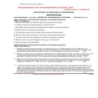 ME 6061 important ques