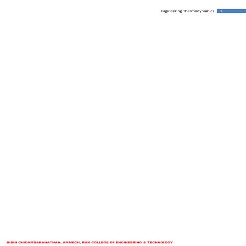 ME6301 ENGINEERING THERMODYNAMICS - LECTURE NOTES