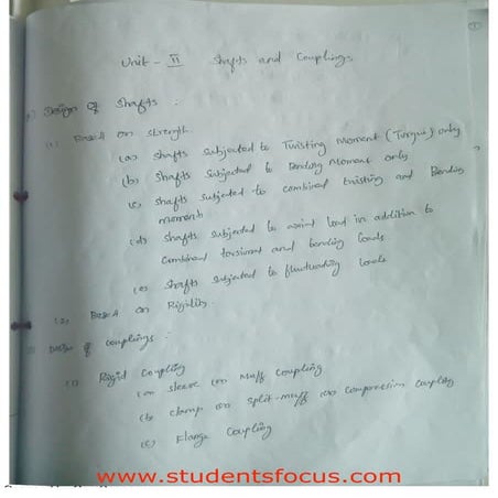 Me6503 DME written notes unit 2