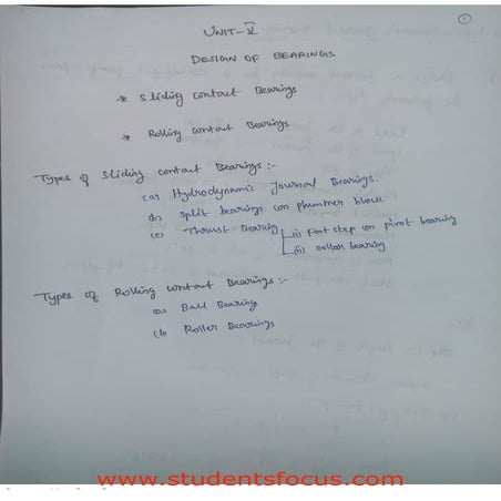 Me6503 DME written notes unit 5