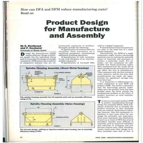 Me88 art1 Product Design for Manufactrure and Assembly