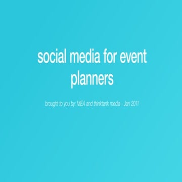 Social Media and Events - MEA