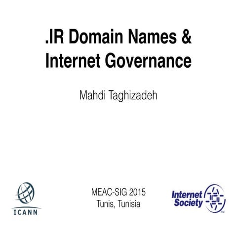 .IR Domain Names & Internet Governance