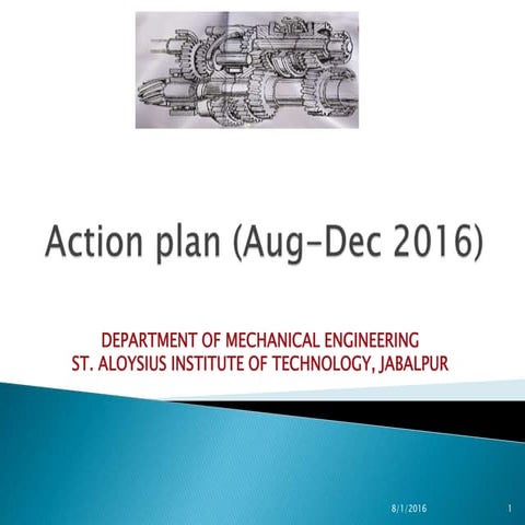 MECHANICAL ENGINEERING ACTION PLAN